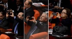 TBMM’de ilginç cep telefonu görüntüleri