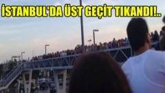 Metrobüs üst geçidine sığmadılar!