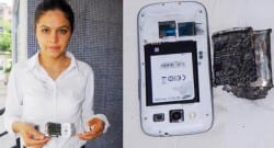 Cep telefonuyla konuşurken yüzünde patladı!