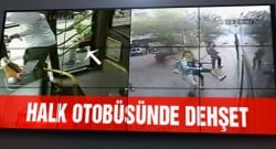 Halk otobüsüne molotofla saldırı kameralara yansıdı!!