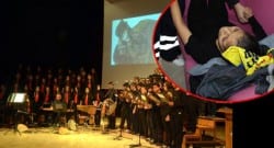 10 Kasım töreni sırasında sahnedeki öğrenciler platformdan düştü!