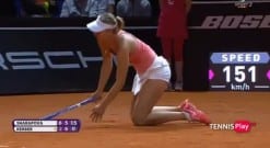 Sharapova rakibi karşısında zor anlar yaşadı!