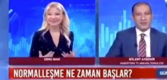 Habertürk ekranındaki sunucu ve konuğunun sohbeti sosyal medyanın gündemine oturdu